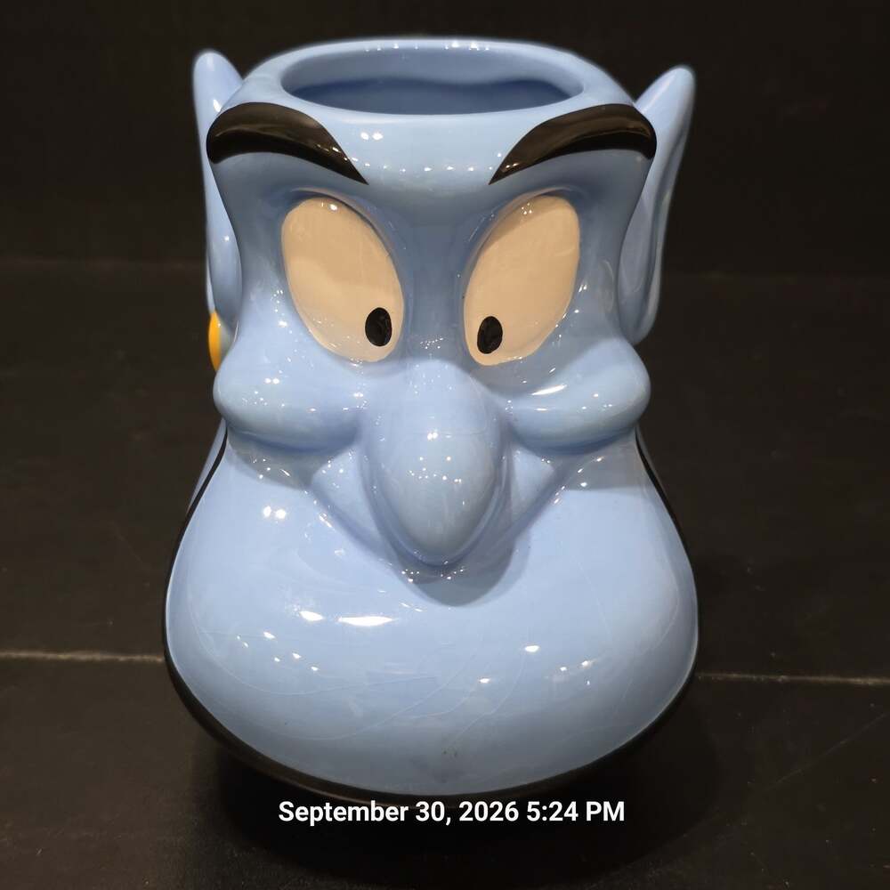 Disney Aladdin Genie 3D Sculpted Ceramic Mug | Holds 22 Ounces
